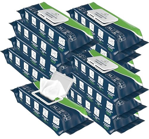 Sensalou Feuchttücher Für Erwachsene XL 960 Stück – Extra Große 23x33 cm Reinigungstücher Mit Aloe Vera & Vitamin E – Sanft, Hautfreundlich, Reißfest & pH-neutral – Ohne Alkohol & Parfüm