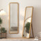 LVSOMT Miroir sur pied en Bois, 160x46cm Miroir Pleine Longueur Rectangulaire, Long Miroir Mural, Grand Miroir sur pied bois pour Chambre à Coucher, Miroir intégral Rustique Cadre en Bois Massif, Bois