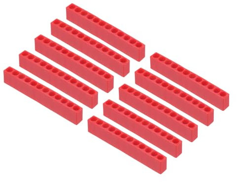 sourcing map 10pcs Plastic Hex Shank Screwdriver Bit Holder Organizer 12 Holes 1/4 Inch Plastic Drill Bits Storage Case for Any 1/4 Hex Shank Metal Driver Bits Use, Red