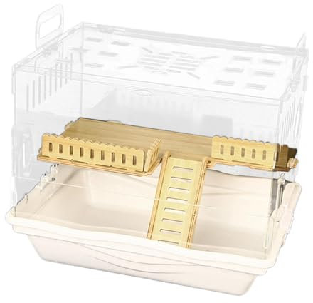 MagiDeal Hamsterhaus aus Acryl, transparent, leicht zu reinigen, Kleintierkäfig für kleine Hausmäuse und Rennmäuse, Leiter
