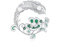 Broche en argent sterling 925 avec perle et fleur - Pour femme - Argent sterling et émail, Argent sterling, Perle