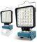 LED Akku Lampe für Makita 14.4V-18V LXT (Kein Akku), Led Strahler Flutlichter Baustellen Lampe, Akku Arbeitslicht mit USB und Typ C Duales Schnellladen(keine Batterie)