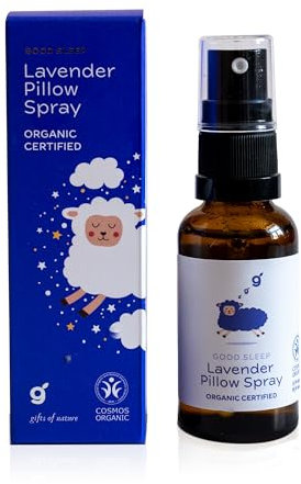 Schlafwohl Kissenspray Lavendelspray 30ml - Schlafspray für erholsamen Schlaf, Luftspray für Entspannung und Ruhe, mit echtem BIO Lavendelöl, alkoholfreies Einschlafspray für Kopfkissen