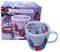 London Souvenir Tasse mit Deckel - Keramik Tee-/Kaffeetasse mit berühmten Sehenswürdigkeiten & ikonischem Londoner Skyline-Design