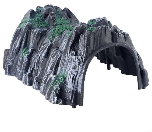 Lastdaytime Eisenbahn-Dekor Kunststoff Tunnel, Höhlenmodell für Modelleisenbahn, 17,8 cm x 13,7 cm x 9,5 cm, für Kinder und Erwachsene, Unisex