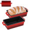 Northriver Casting Enamel Cast Iron Bread Pan Loaf Pan 9×5inch,Cerise