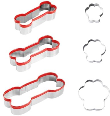 3 Stück Knochenformen Und 3 Stück Hundepfotenformen, Ausstechformen Aus Edelstahl, Backwerkzeuge, Niedliche Ausstechformen