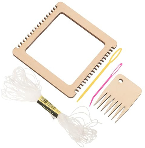 AMENGJ Strickliesel Erwachsene Kleidung Weben Werkzeug Set Holz Maschine DIY Board Loom Kit Quadratische Kleine Werkzeuge Khaki