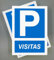 Pack 2ud Cartel Parking Visitas de 18x25 cm Señal Aparcamiento de Pvc 3 mm (Parking Visitas)