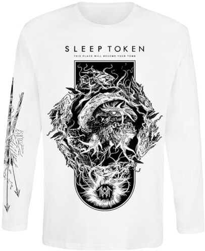 Sleep Token Nimbus Männer Langarmshirt weiß Band-Merch, Bands