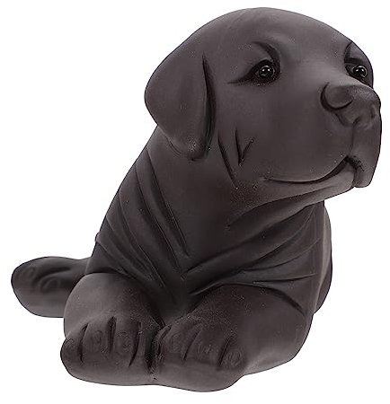 Hundeskulptur Kleine Labrador Schreibtisch Dekoration aus Purple Sand