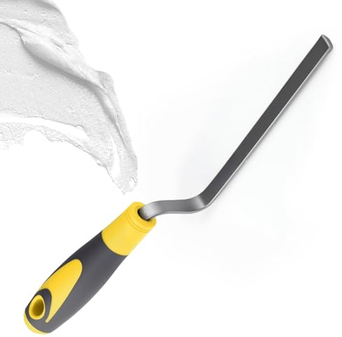 AHRLIC Heavy Duty Grout Trowel, Thickened Jointing Knife for Mortar Pointing, Cement Trowel Tool, Bricklaying & Tiling Tools, Finger Trowel for Brick Jointer, Durable Cement Tool (Yellow)