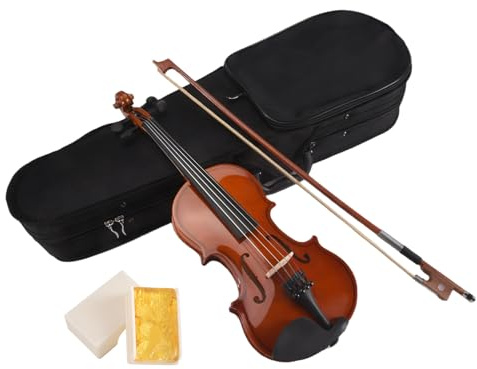 Elydiva Violine 1/8 Violine, Musikinstrumente für Erwachsene und Kinder, Violine, mit Hartschalenkoffer, Bogen, Ideal für Anfänger, Einfache Installation