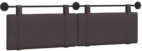 vidaXL Hängendes Kopfteil Dunkelbraun Stoff, Schlafzimmer Deko, moderner rechteckiger Wand-Headboard, kompakt, stilvolle Bettwäsche für Luxus-Schlafbereich