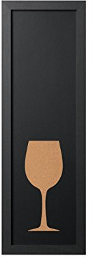 Bi-Office, Kombi Memo- und Blackboard Back2Chalk Vino, Kreidetafel mit Schwarz Matt MDF Rahmen, 20x60cm