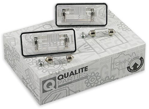 Qualite Parties 2x Kennzeichenleuchten Satz, Weiß, Weißglühend, Kunststoff, Links, 12 Volt, Auto, Nummernschilder
