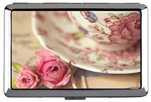 Taschen-tragende Zigarettenschachtel, Rosenstillleben BerufsVisitenkarte