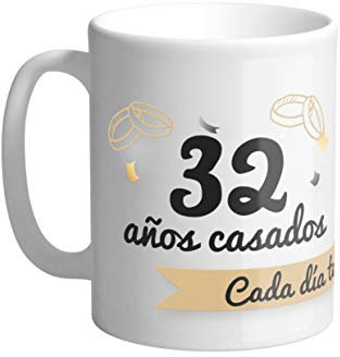 AR Regalos Taza Personalizada para Aniversario de Bodas - Personalizable con los Datos del Aniversario de Boda - Regalo Aniversario de Bodas