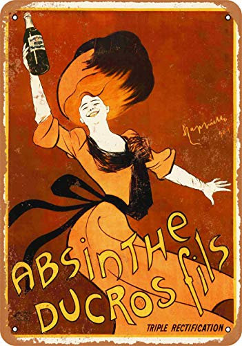 Noone Brand Absinthe Ducros Fils Retro Wanddekoration Metall Blechschild bemalt Kunst Poster Dekoration Plakette Warnung Cafe Garage Party Spiel Zimmer Türschilder