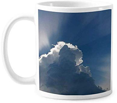Sunshine Mug en céramique Motif nuages Blanc foncé
