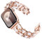 KADES Edelstahlarmband Kompatibel mit Apple Watch Armband 46mm 45mm 44mm 42mm(Series 3 2 1),Damen Metall Gliederarmband Ersatzarmbänder für iWatch SE Series 10/9/8/7/6/5/4/3/2/1, Roségold/Weiß