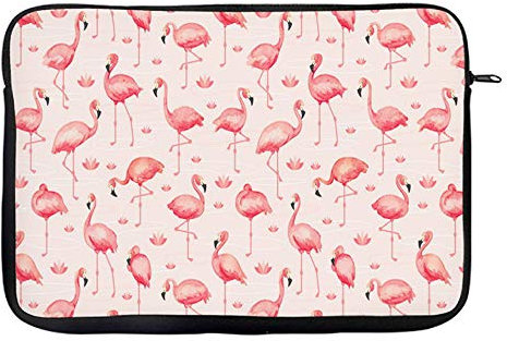 Flamingo Bird Pattern Inspired Laptop Sleeve, Laptop Organiser, Laptop Case. (14)