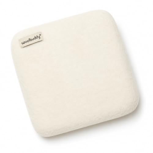 Woolbuddy Needle Felting Pad - Durable Wool Mat for Craft Projects, Foam Alternative, 6x6x1.5 (White)