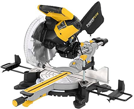 Powerplus POWX075740DB Ingletadora telescópica con bisel doble 2200W-254mm