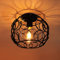 iDEGU Industrielle Deckenleuchte aus Metall Kreis Design Kronleuchter E27 Pendelleuchte Licht Dekoration Vintage Deckenlampe Flur, Eingang, Schlafzimmer, Eingang, Cafe, Restaurant (25 cm, Schwarz)