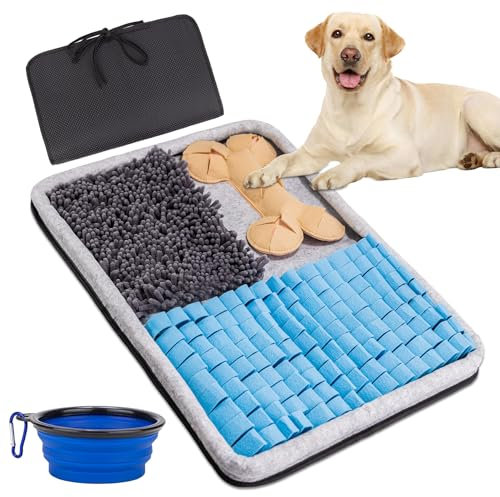 BarkBuddies Schnüffelteppich für Hunde, Schnüffelmatte für Hunde, Hundespielzeug Unzerstörbar 60x44cm, Intelligenzspielzeug Hund, Hundebeschäftigung