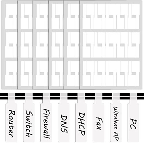CableLabels White, 240Pcs Cable Markers, Waterproof Tear Resistant CableLabels Tags Cable Stickers Cord Wire Labels Cable Labels Write On Cable Identification Tags