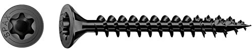 Spax Universalschraube, Senkkopf, schwarz, T-STAR plus, Vollgewinde (4x60 mm 200 Stück)