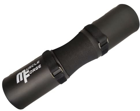 MuscleForge Langhantel Polster mit Nackenschutz - Hip Thrust & Squat Barbell Pad mit 2 Schlaufen - EVA Polster für Langhantel - Barbell Pad für Krafttraining, Fitness Männer & Frauen