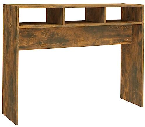 vidaXL Konsolentisch Konsole Beistelltisch Flurtisch Sideboard Ablagetisch Wandtisch Frisiertisch Räuchereiche 105x30x80cm Holzwerkstoff