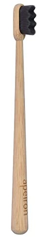 APEIRON Finident Bambus-Zahnbürste, schwarz (2er Pack)
