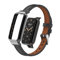 T-BLUER Compatible avec Xiaomi Mi Band 7 Pro Bracelets,Mi Smart Band 7pro Accessoires de Bracelet en Cuir de Remplacement avec Cadre en Métal pour Mi Band 7 Pro Intelligent Bracelet,Noir
