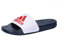 adidas Unisex Adilette Shower Slides, Cloud White/Scarlet/Victory Blue, 4 UK