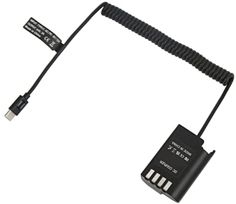 Dummy-Akku, für Lumix S5 DCS5 DCS5K GH5M2 GH6 Digitalkamera 8,4 V 2 A Dummy-Akku Netzteil Unterstützt QC PD Schnellladung 9 V 12 V
