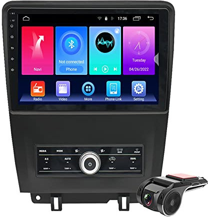 8 Core DVR+9 32GB Android 12 Autoradio DAB+CarPlay Navi GPS Für Ford Mustang 2010-2014 9 Zoll HD Touchscreen Autoradio Bluetooth DAB+Radio WiFi, Mirrorlink, FM RDS Radio+Lenkradkontrolle DSP USB