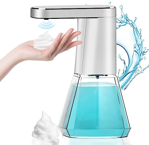 Seifenspender Automatisch, 400ml Elektrischer Seifenspender Mit Sensor, Schaumseifenspender Automatisch Mit 3 einstellbare Stufen, Seifenspender No Touch für Küchen Badezimmer