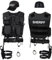 Black Snake® SWAT FBI Police Security Kostüm inkl. Einsatzweste, Pistolenholster, Gürtel, Handschellen und Baseball Cap (SHERIFF, XS-S)