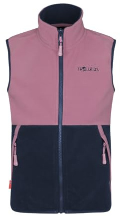 Trollkids Kids Kjerag Vest | Zwei seitliche Taschen mit Reißverschluss, Zip-in-System, Geringes Gewicht und Packmaß