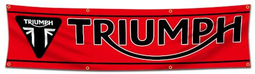 Bofanio Flagge kompatibel mit Triumph-Flagge, Motorrad-Rennbanner, Dekoration, 6 x 2,4 m, Banner für Garage, Männerhöhle, Schlafsaal