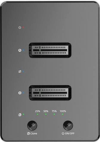 Type C auf USB 3.0 M.2 SATA NGFF SSD Hard Disk Drive Docking Station Dual Bay External Offline Clone Adapter