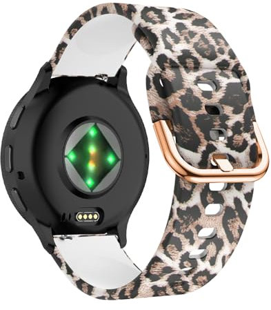 SeNool Bracelet pour Garmin Venu 3 45mm/Forerunner 265/255/255 Music/Vivoactive 4/Venu 2/Active, 22mm Silicone Bande pour Xiaomi S4 Sport/2/S3 - Léopard