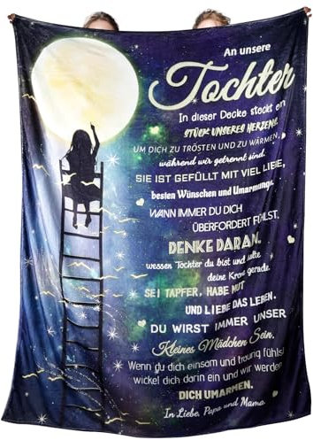 Tutukyle Mutter Tochter Geschenk Decke Für Tochter Von Mama, Tochter Geschenke Von Mama Tochter Geschenk Für Meine Tochter Weihnachts Geschenke Für Tochter Decke Geschenk Tochter Von Mama 150 * 200