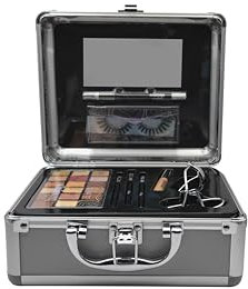 bonvoyage, Coffret Maquillage Femme Yeux 26 Pièces, avec Faux Cils, Palette Fard à Paupière 18 Couleurs, Eyeliners, Recourbe Cils, et Pinceaux, Kit Portable et Léger, All About My Eyes