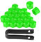TOUISEDGI Car Wheel Nut Caps Quality Auto Hub Screw Cover Bolt Rims Exterior Protection for All 19mm Screws (Green)
