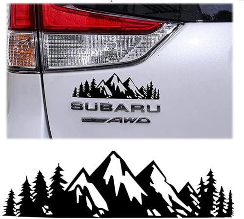 Dumhuts Autoaufkleber Berg Aufkleber, Auto Sticker, Schwarz, Vinyl, Metall, Glas, Outdoor, Sticker, Rechteck, Natur, Berg und Wald