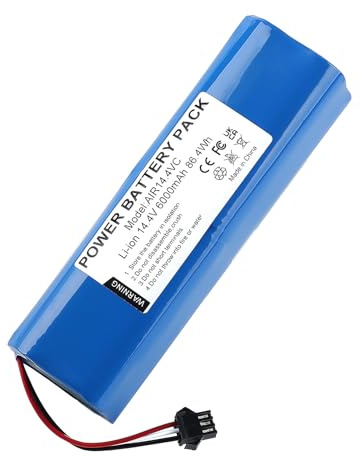 6000mAh 14.4V Li-Ion Akku für AIRROBO T9+ T10+ T20+, Honiture Q6 Pro, Laresar L6 Pro, Ultenic T10, Arnagar S8, Zoozee Z50 Z70, Coredy L900, Onson J30 Pro Saugroboter Ersatzakku